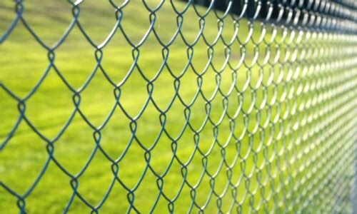 Close view of chain link fence