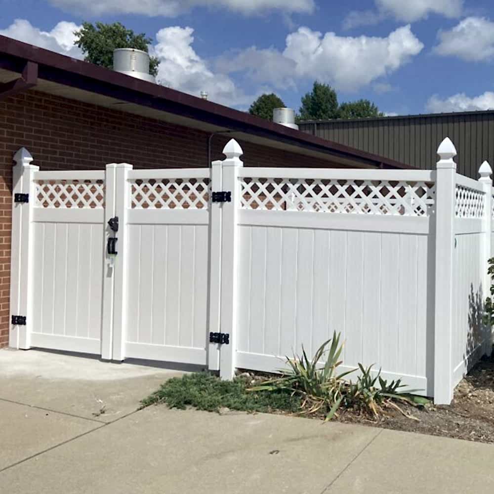 Tall vinyl fence with vinyl