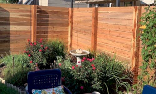 Garden Fence Type 500×300 Wood fence around garden