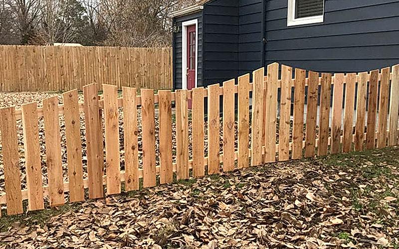 Shadow Box Fence Feature 3 Shadow box fence around backyard