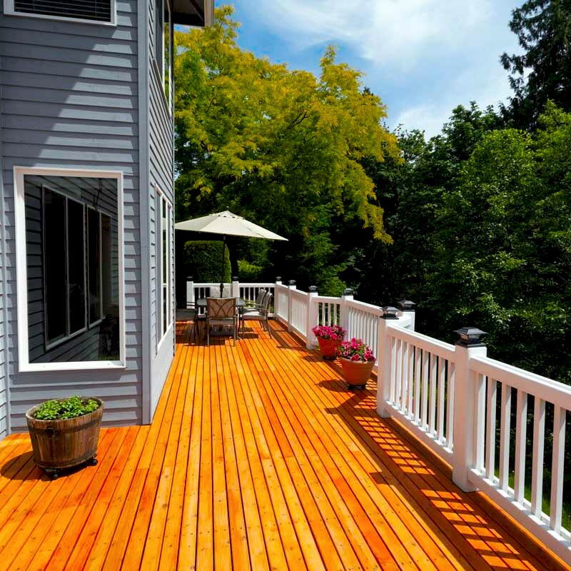 Wood-Deck-Project-4-800×800 Large wood deck with white railing